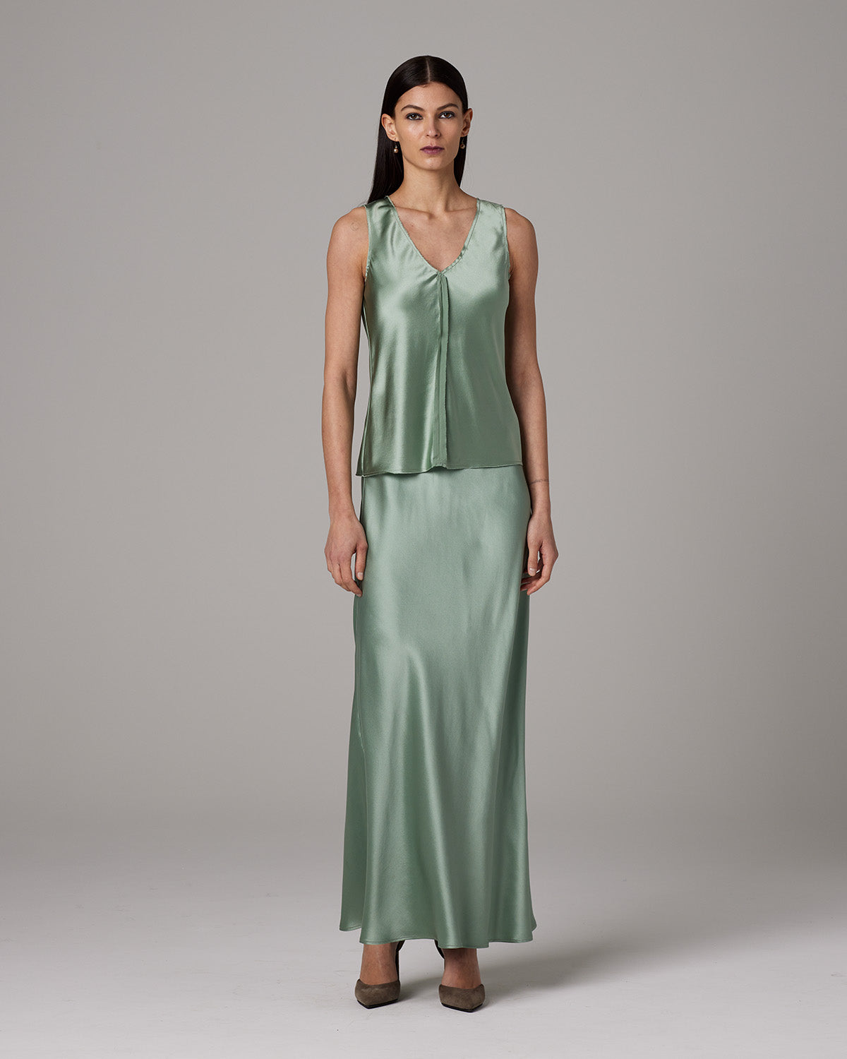 Silk Raw Edge Tank – Minimalist Charmeuse with Artisan Edge Details
