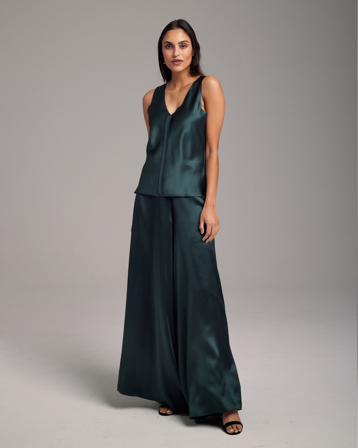 Silk Raw Edge Tank – Minimalist Charmeuse with Artisan Edge Details
