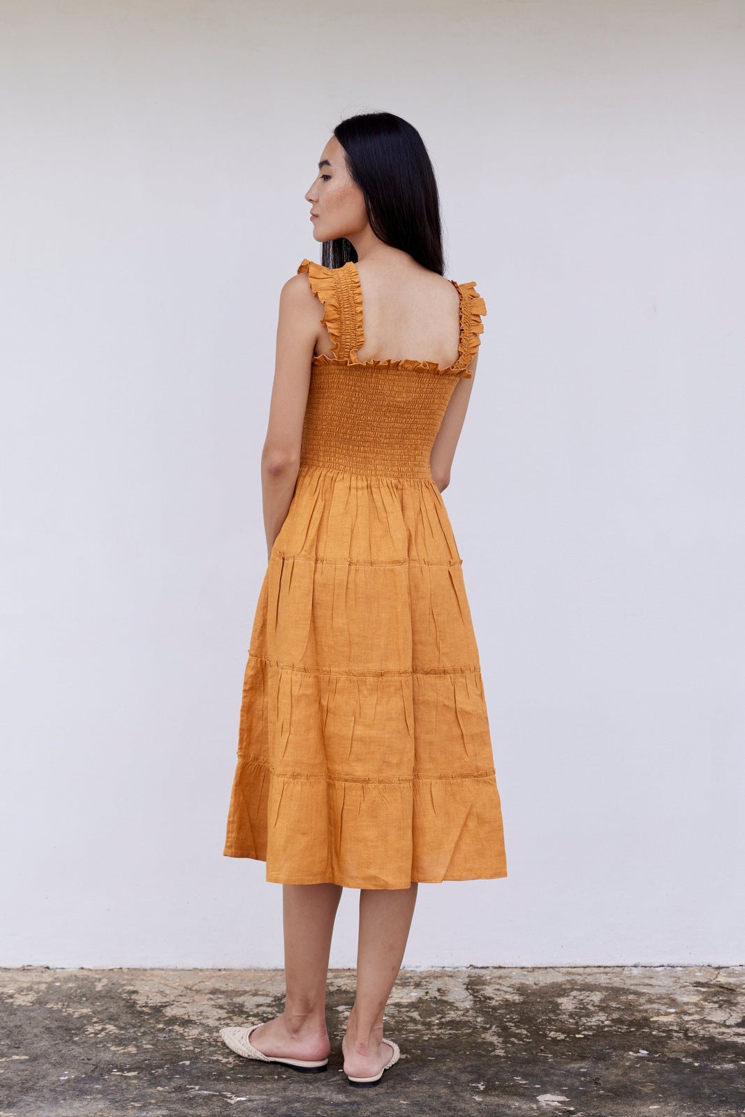 Alma Linen Midi Dress - elizabeth + Bern