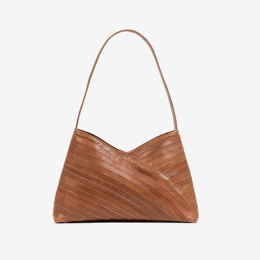 Crisscross Handbag - Vintage Brown