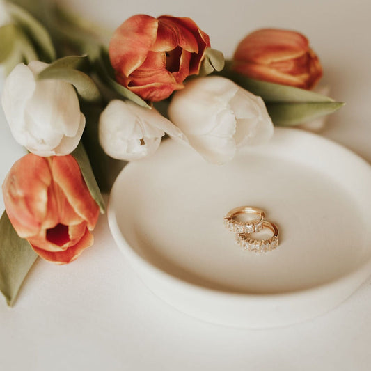 Charlotte Diamond Gold Filled Hoops - elizabeth + Bern