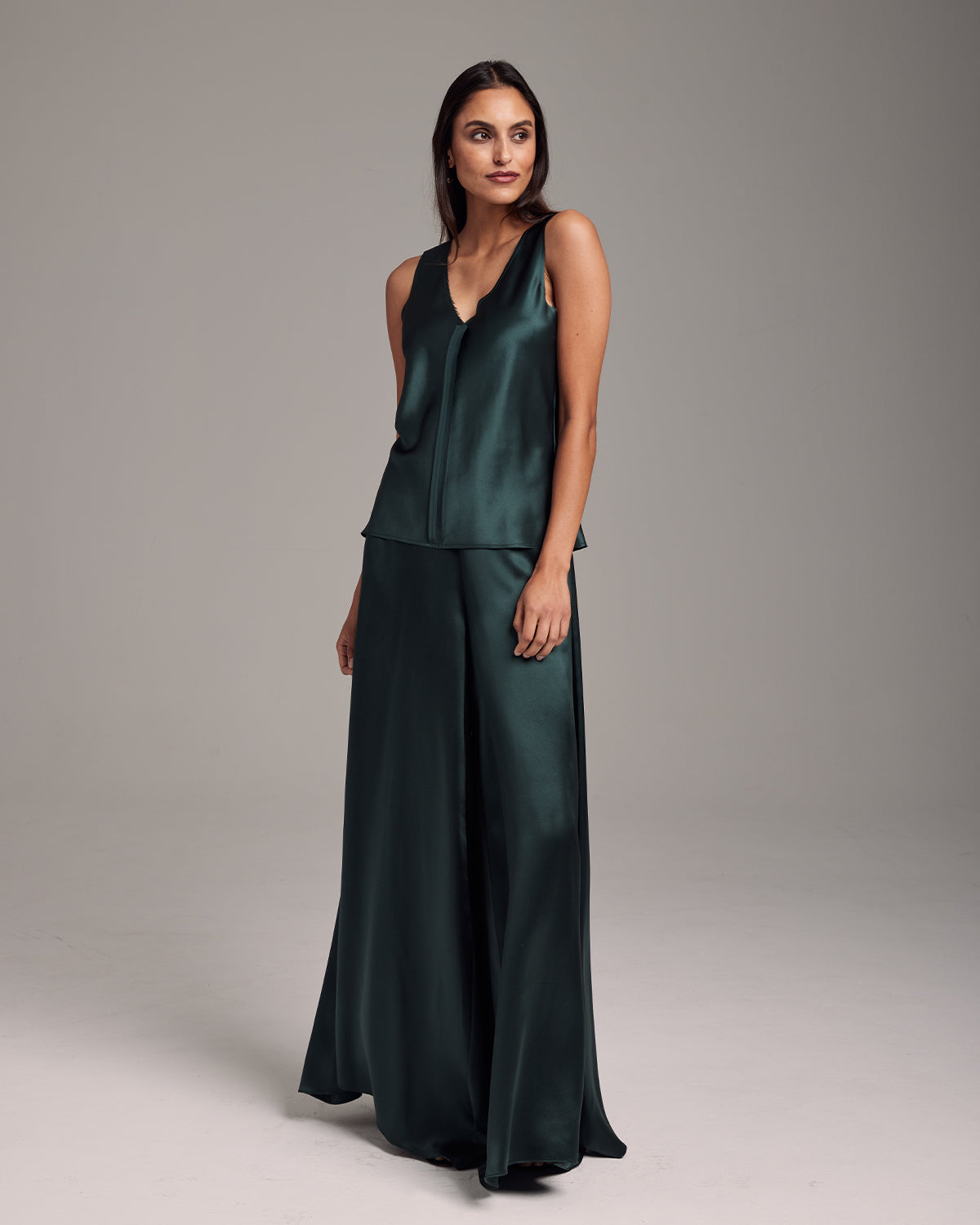 Silk Raw Edge Tank – Minimalist Charmeuse with Artisan Edge Details
