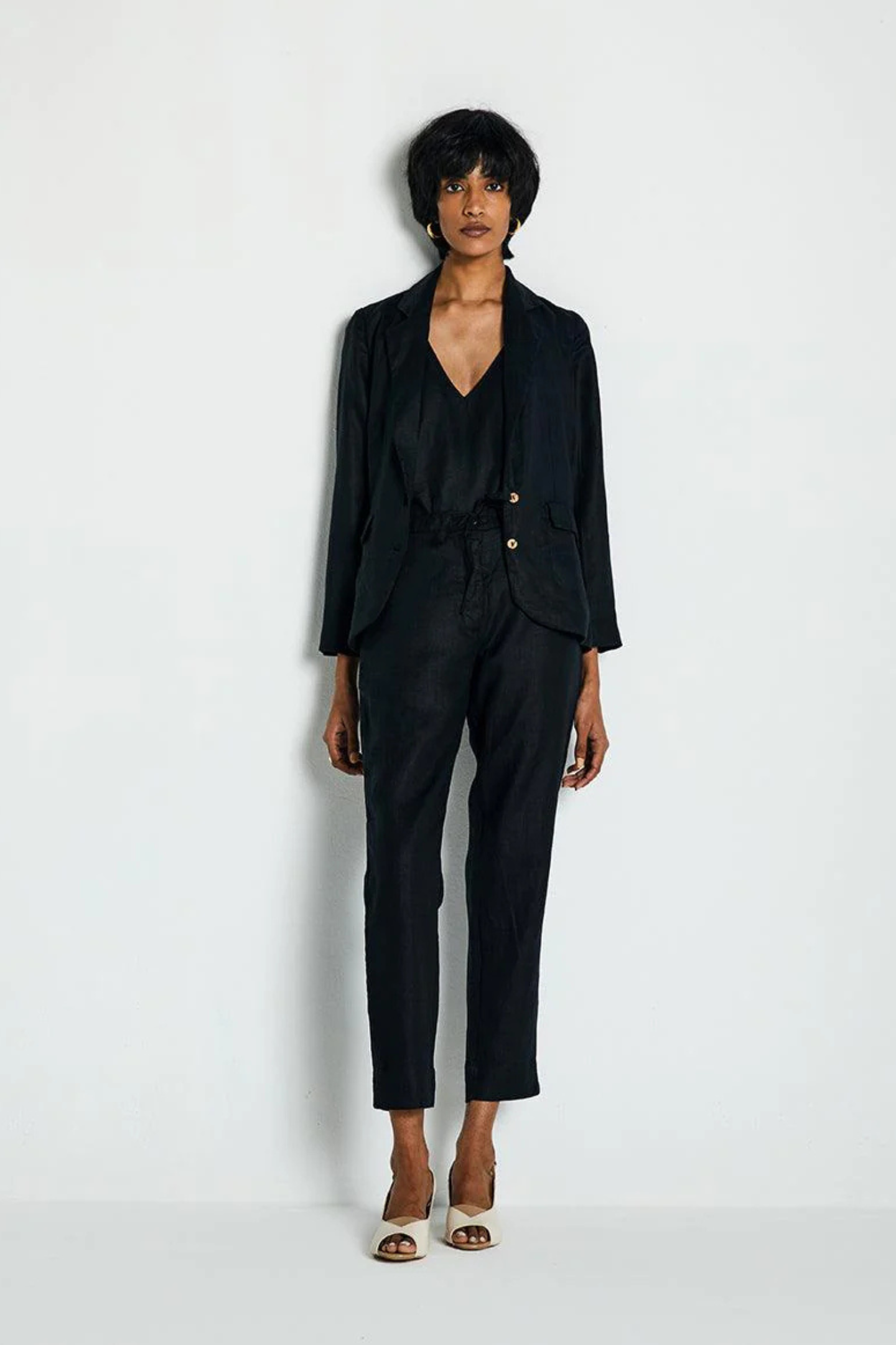 Hemp Three Piece Set in Black - elizabeth + Bern