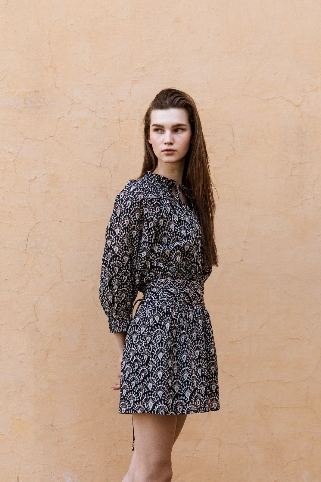Hand-Printed Dree Mini Dress (Lurex) - elizabeth + Bern