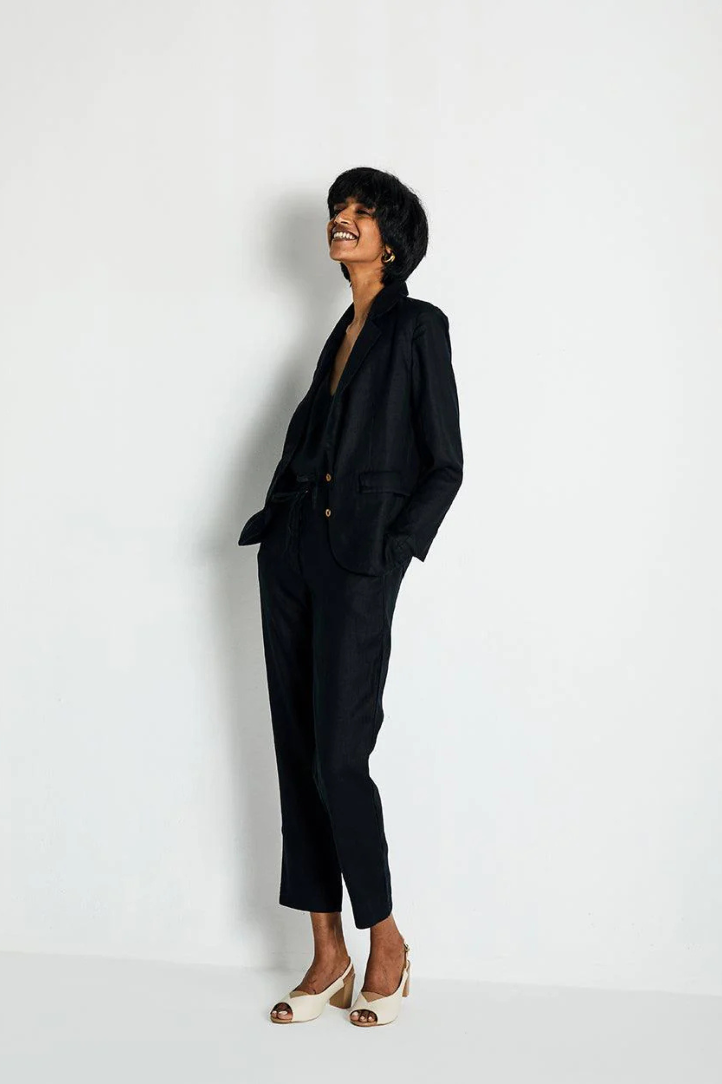 Hemp Three Piece Set in Black - elizabeth + Bern