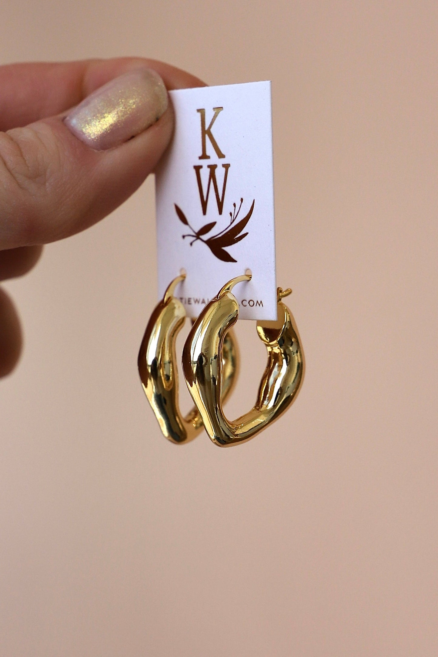 ORGANIC GOLD HOOPS - elizabeth + Bern