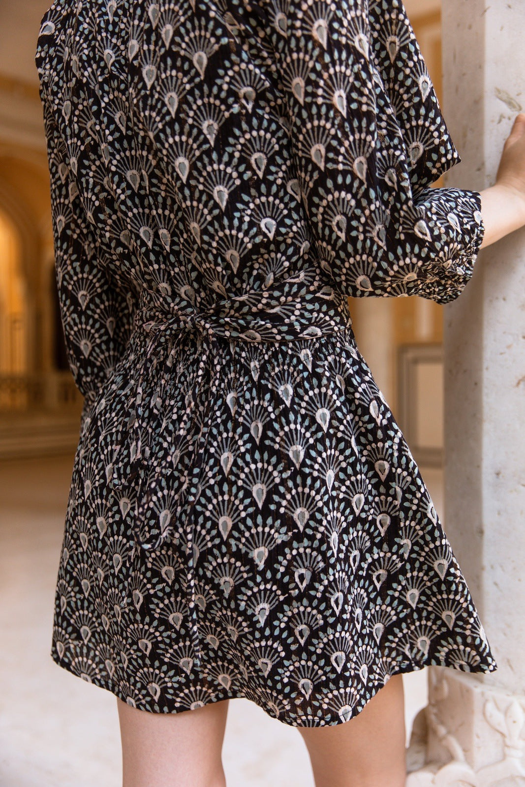 Hand-Printed Dree Mini Dress (Lurex) - elizabeth + Bern