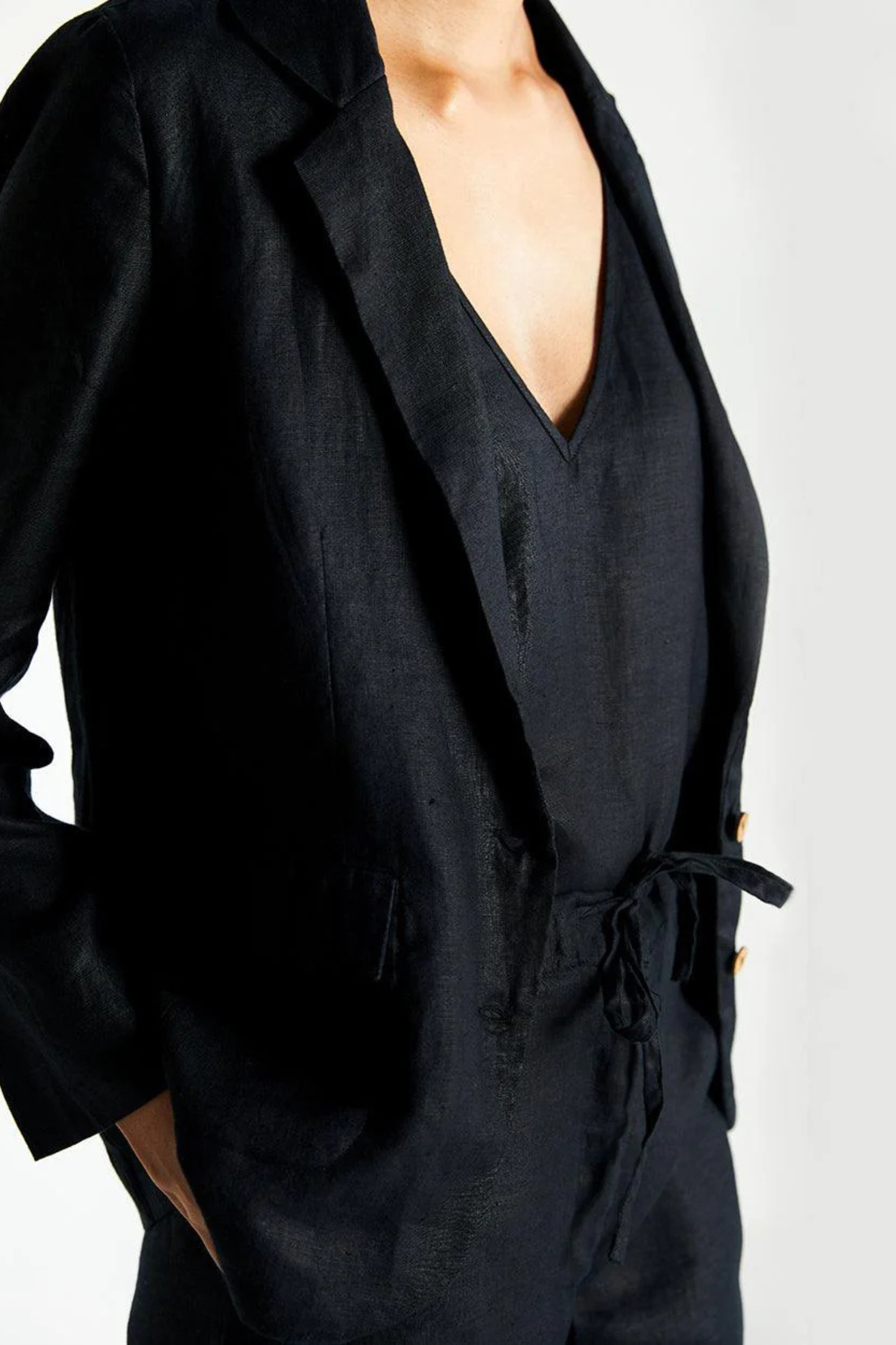 Hemp Three Piece Set in Black - elizabeth + Bern