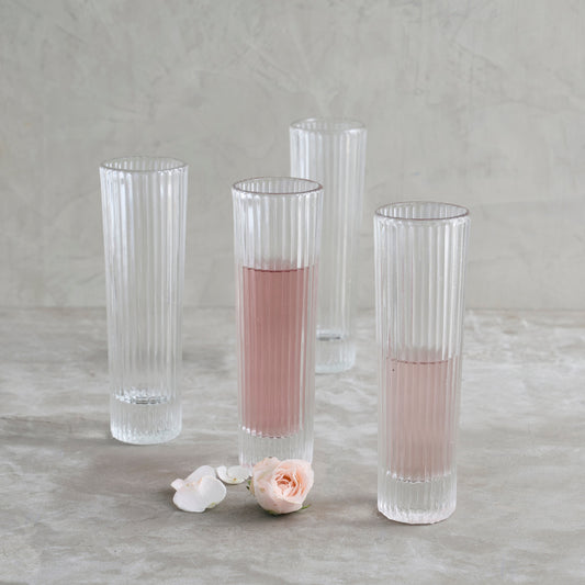 Clear Champagne Glasses - Set of 4 - elizabeth + Bern