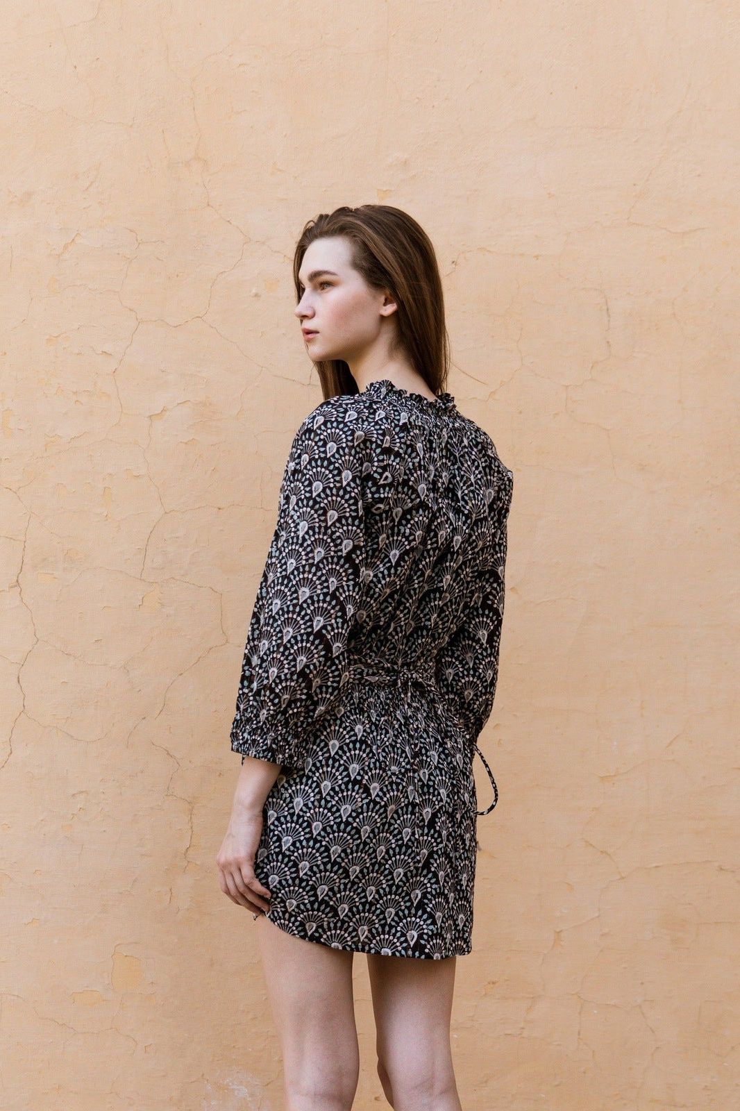 Hand-Printed Dree Mini Dress (Lurex) - elizabeth + Bern