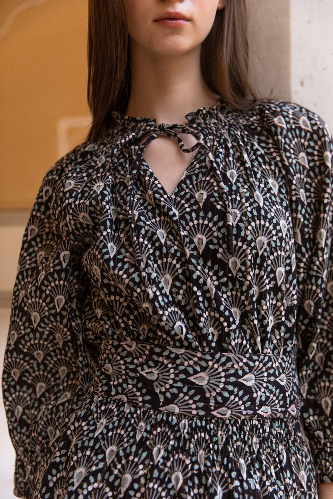 Hand-Printed Dree Mini Dress (Lurex) - elizabeth + Bern