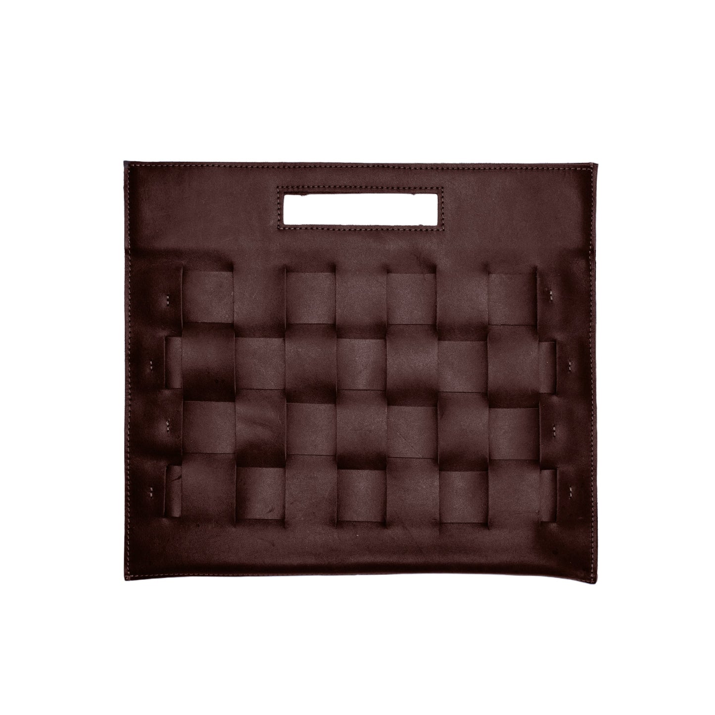 Woven Laptop Clutch in Walnut by SutiSana