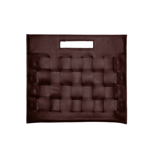 Woven Laptop Clutch in Walnut by SutiSana
