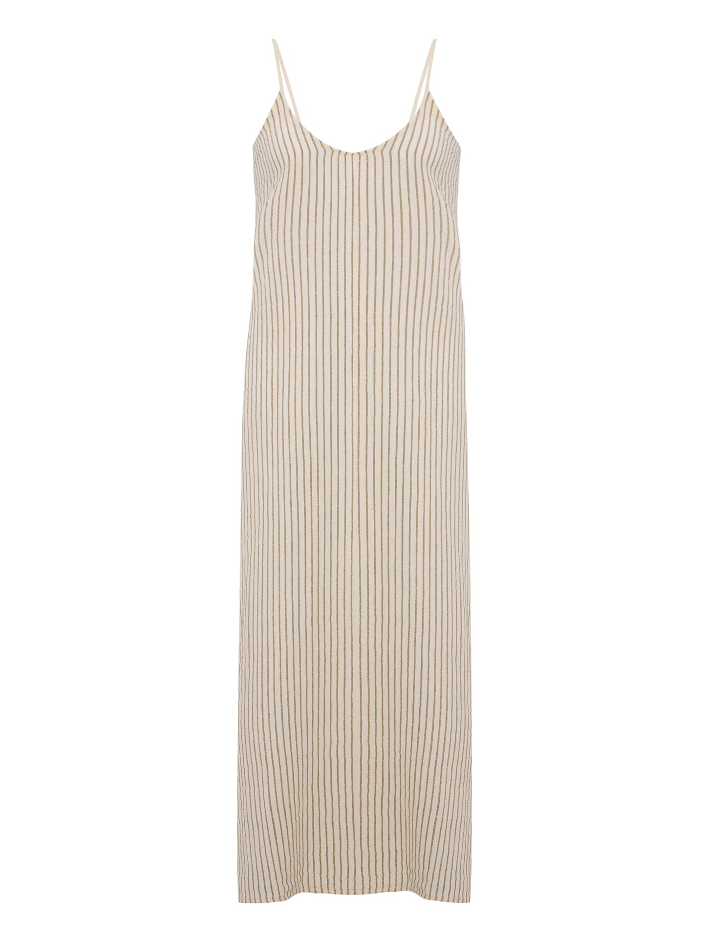 Yaz Dress - Khaki Green Stripes - elizabeth + Bern
