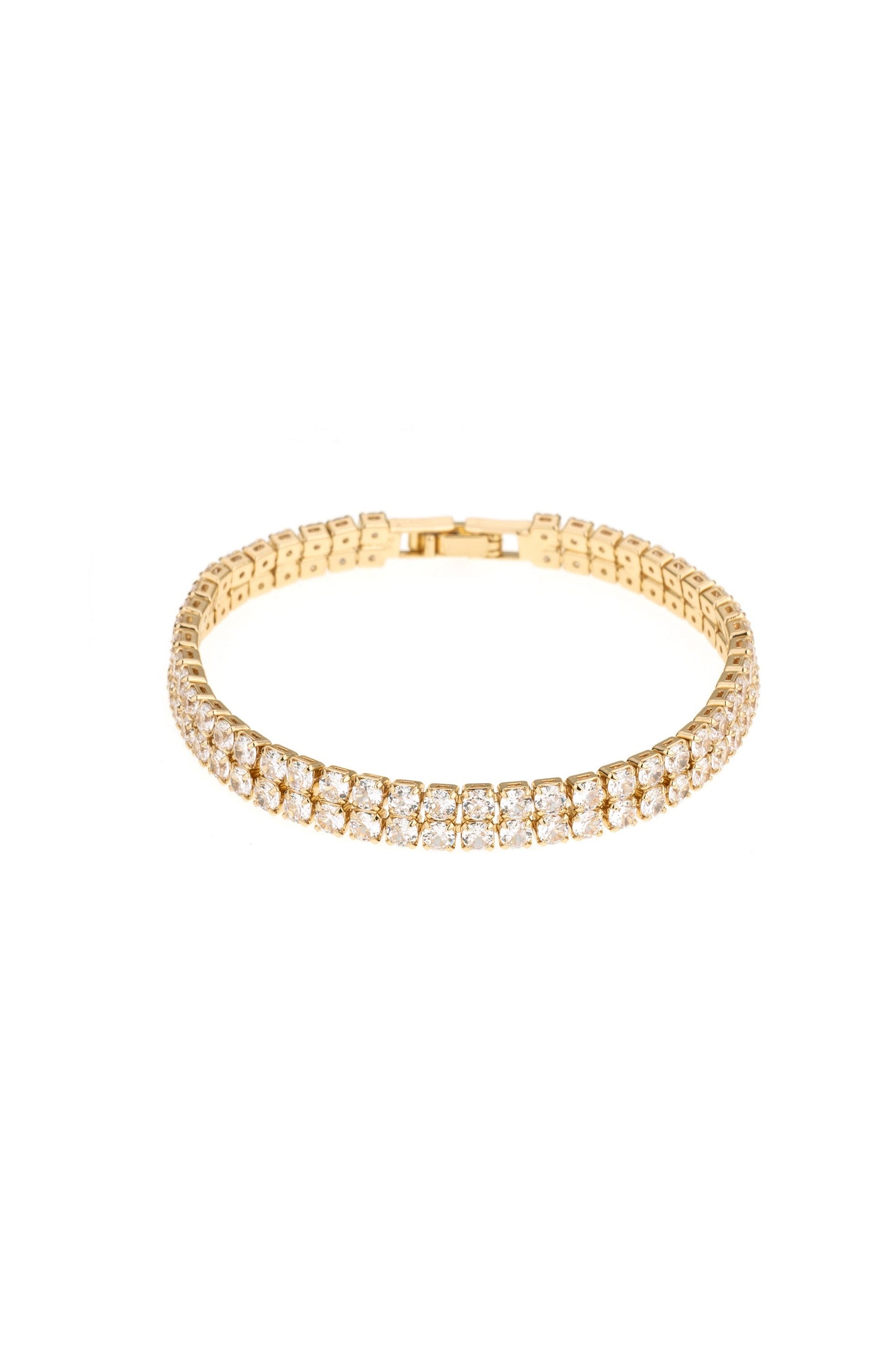 Crystal Double Layered Tennis Bracelet - elizabeth + Bern