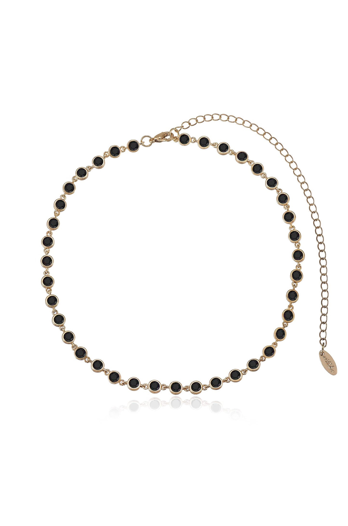 Crystal Disc and Link Necklace - elizabeth + Bern