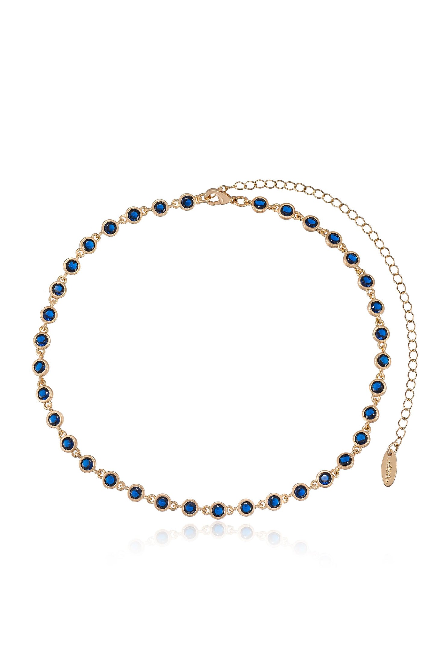Crystal Disc and Link Necklace - elizabeth + Bern