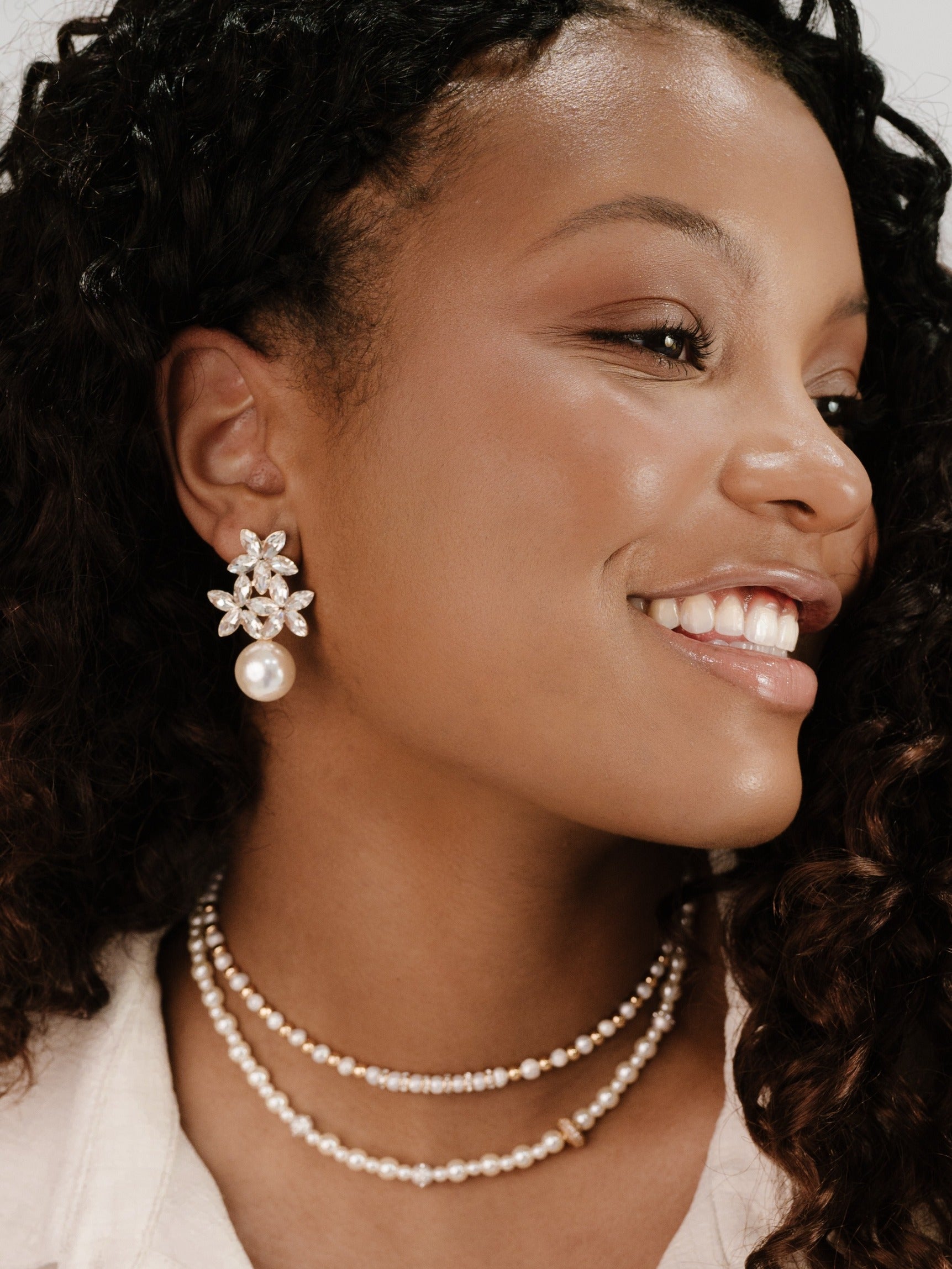 Best Day Crystal & Pearl Earrings - elizabeth + Bern