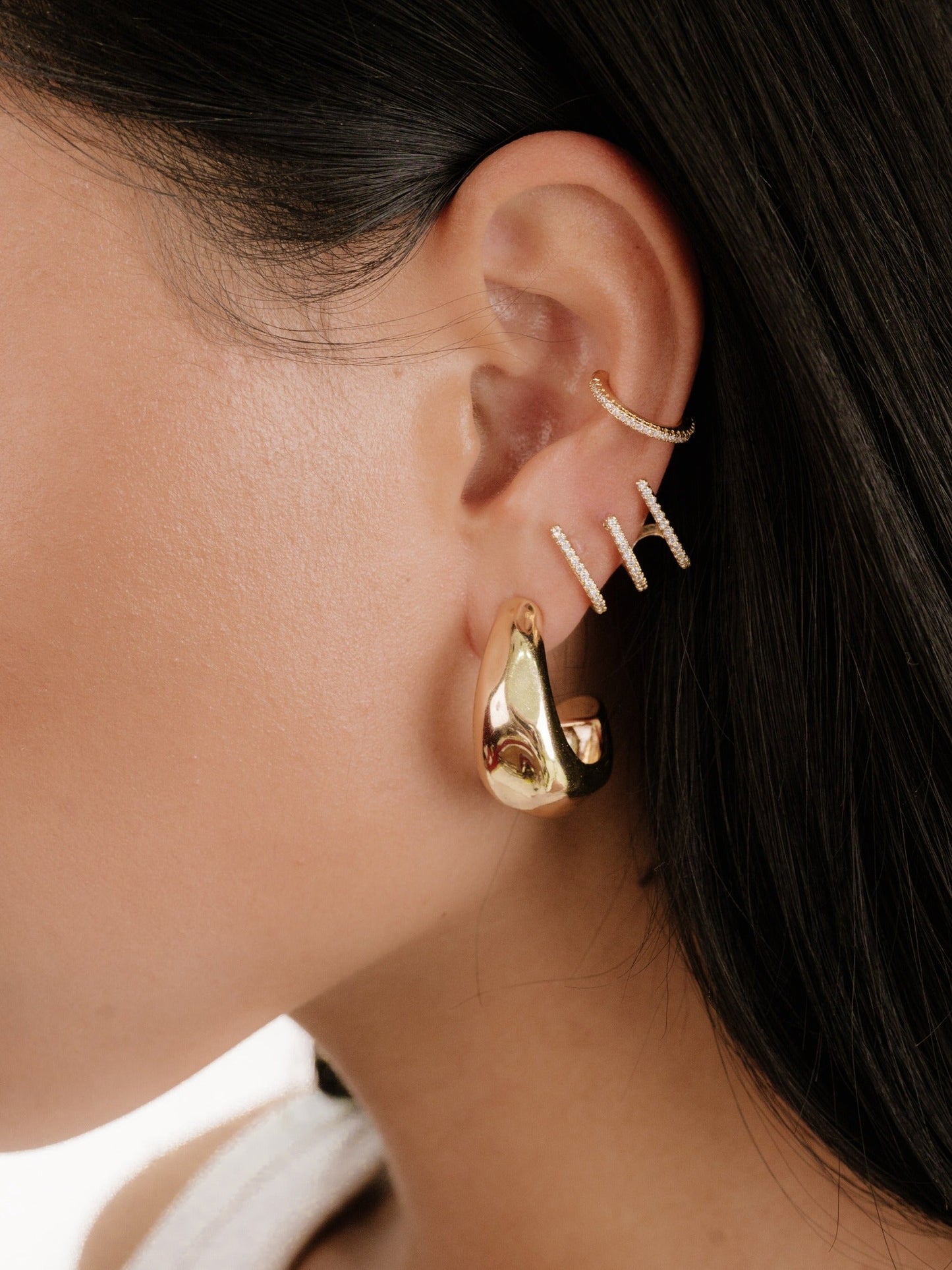 Mini Sparkler Crystal Ear Cuff - elizabeth + Bern