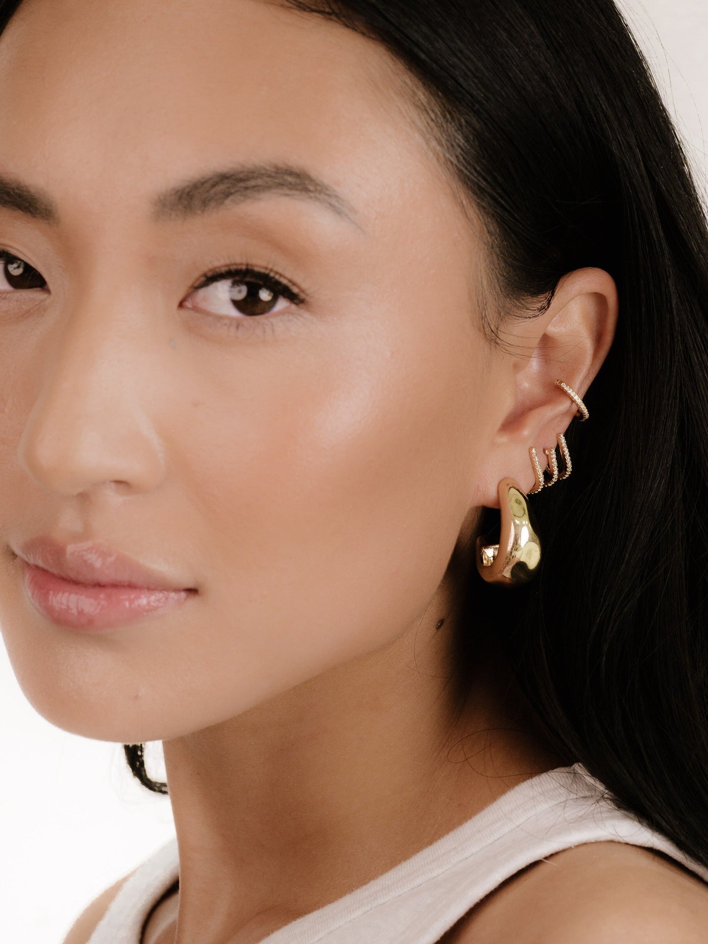 Mini Sparkler Crystal Ear Cuff - elizabeth + Bern