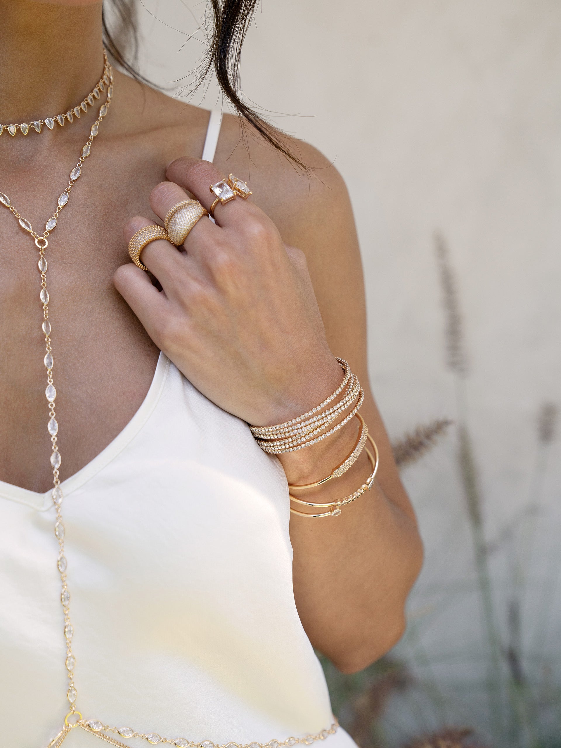 Crystal Strand Cuff - elizabeth + Bern