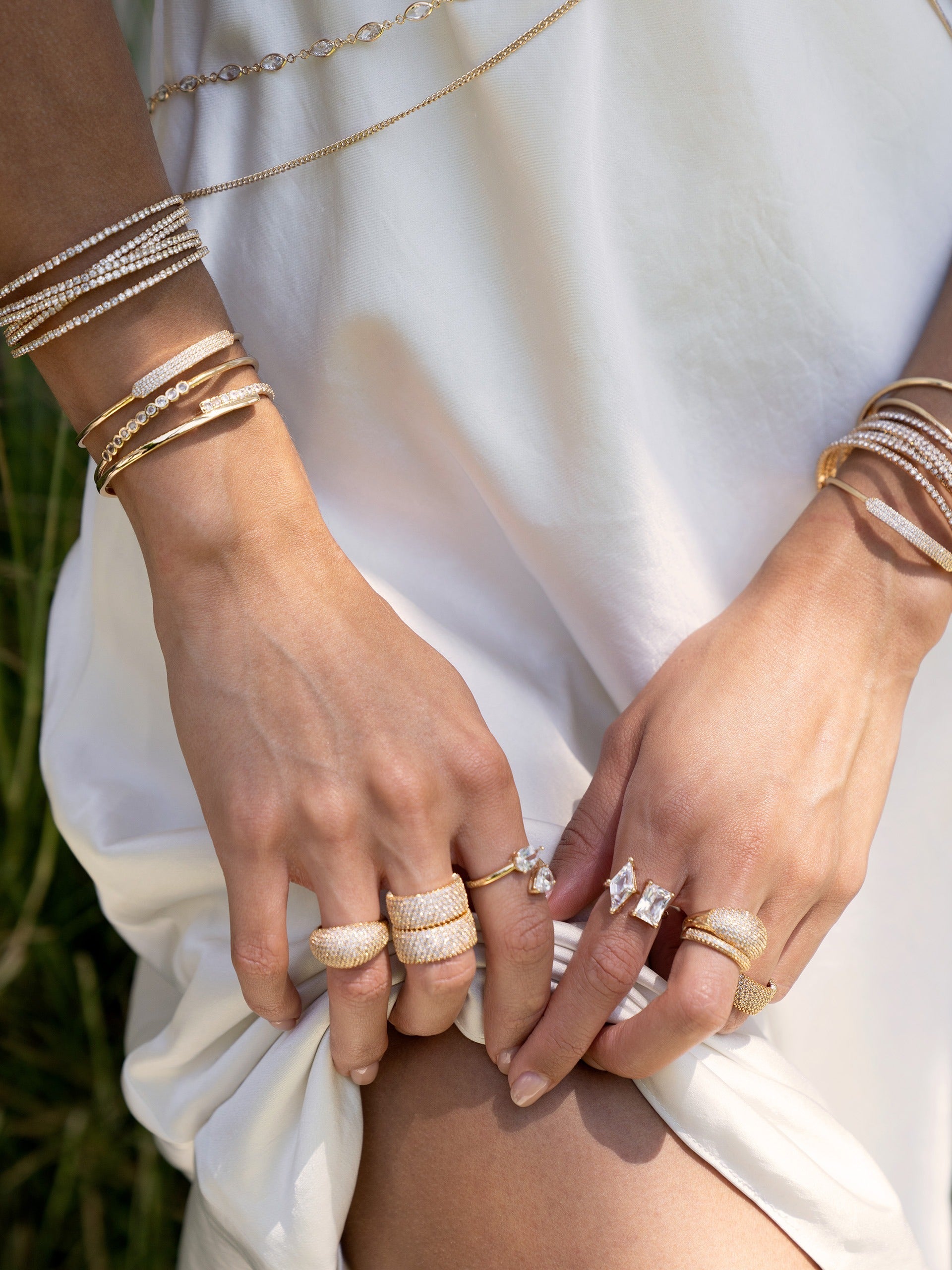 Crystal Strand Cuff - elizabeth + Bern
