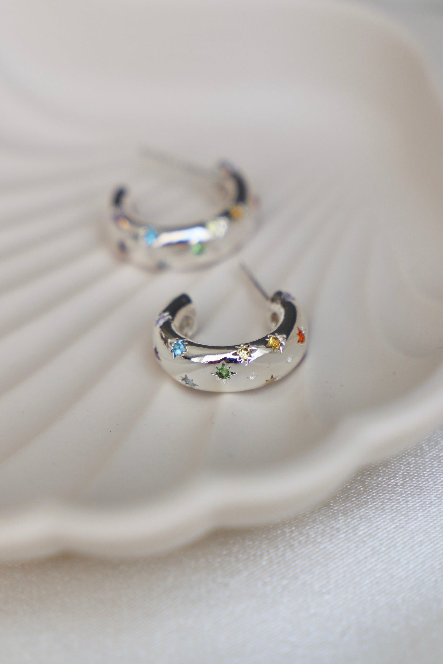 PENNY CZ STAR HOOP - elizabeth + Bern