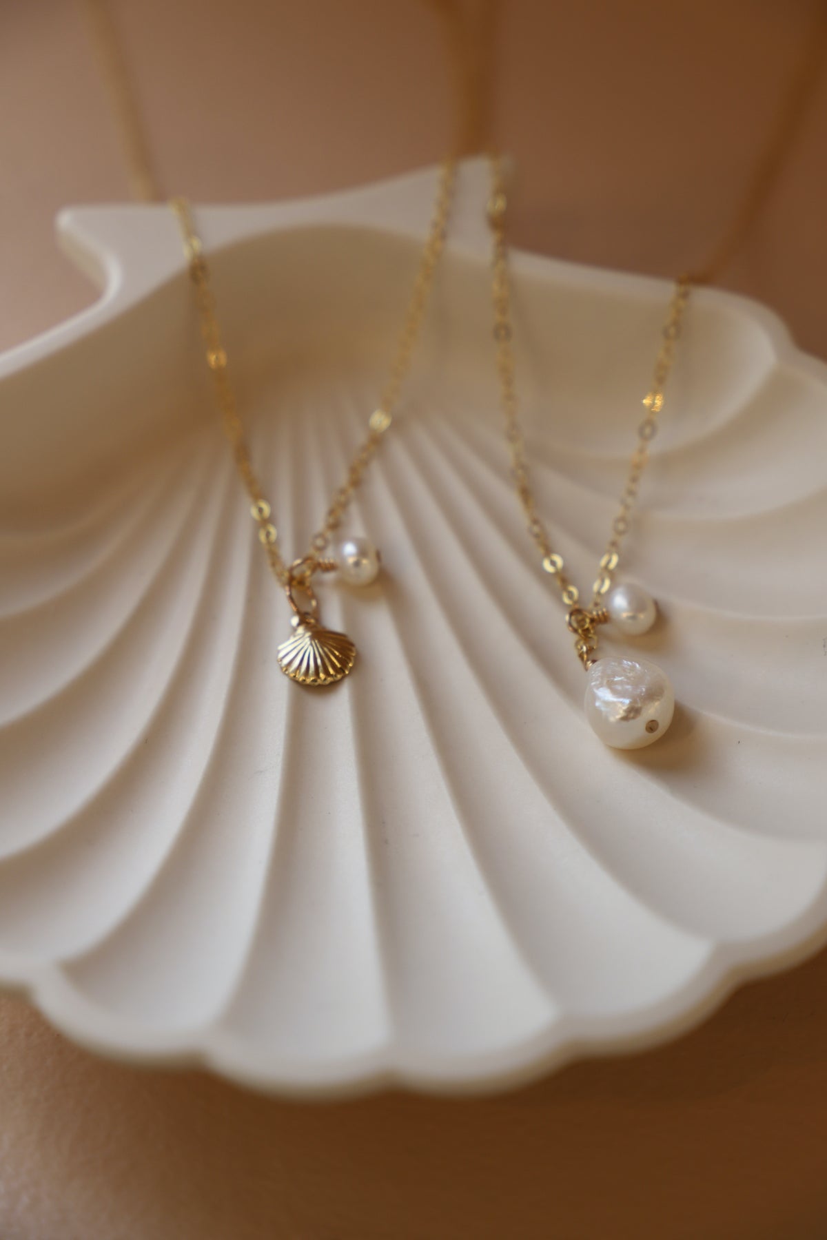 DOUBLE PEARL DROP NECKLACE - elizabeth + Bern