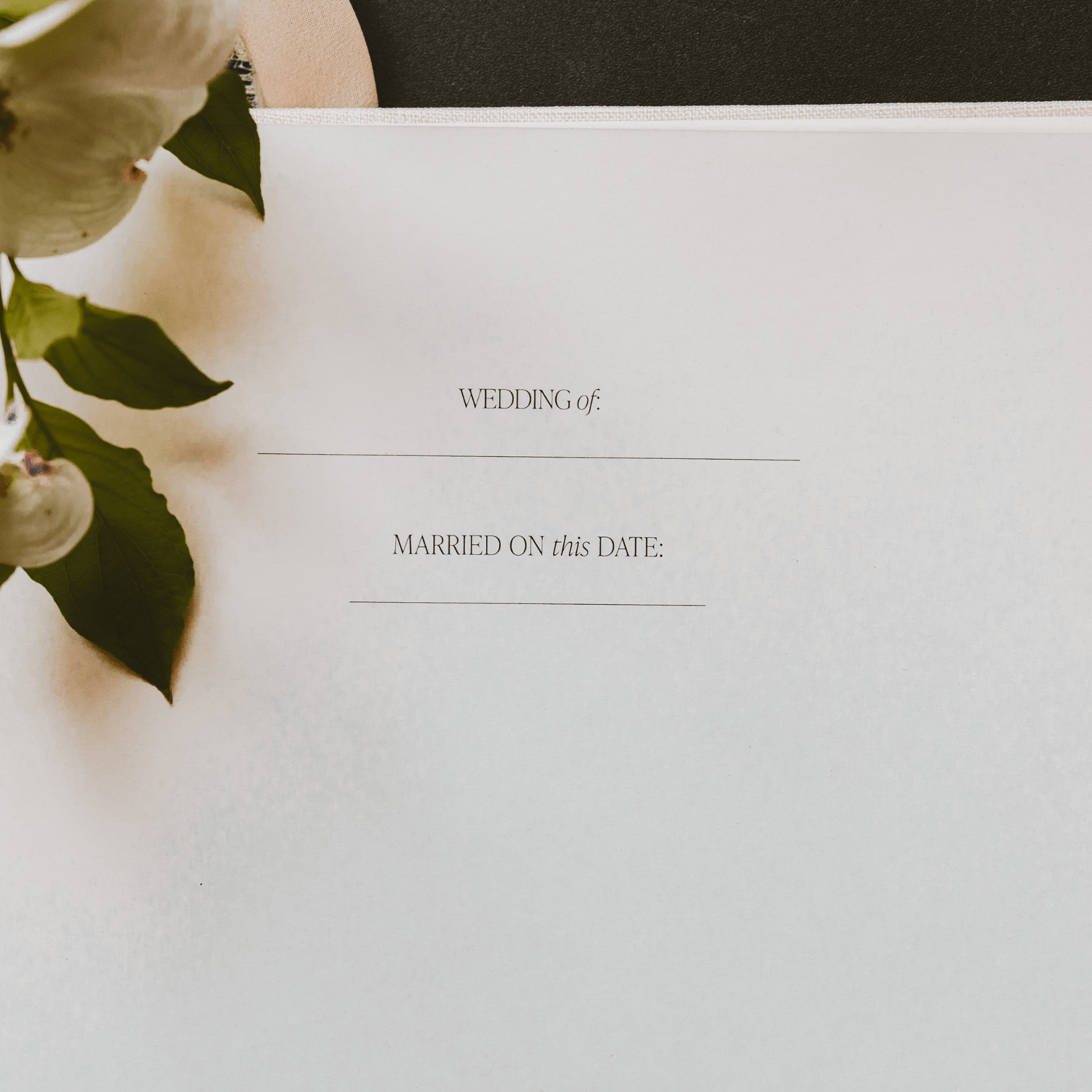 Tan Wedding Guestbook - elizabeth + Bern