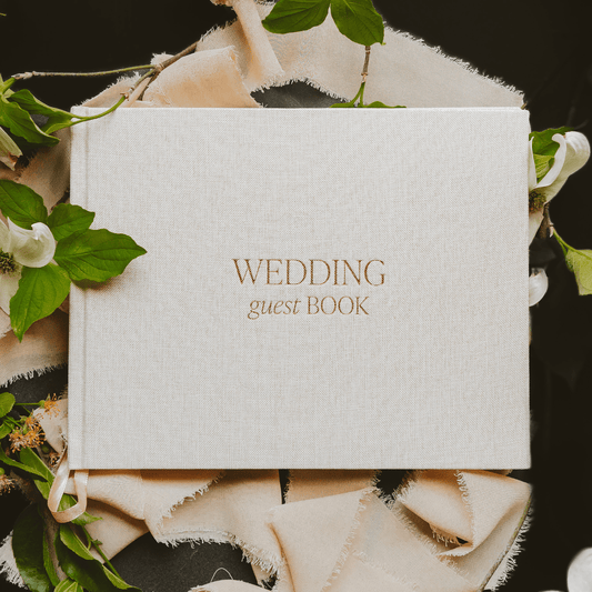 Tan Wedding Guestbook - elizabeth + Bern
