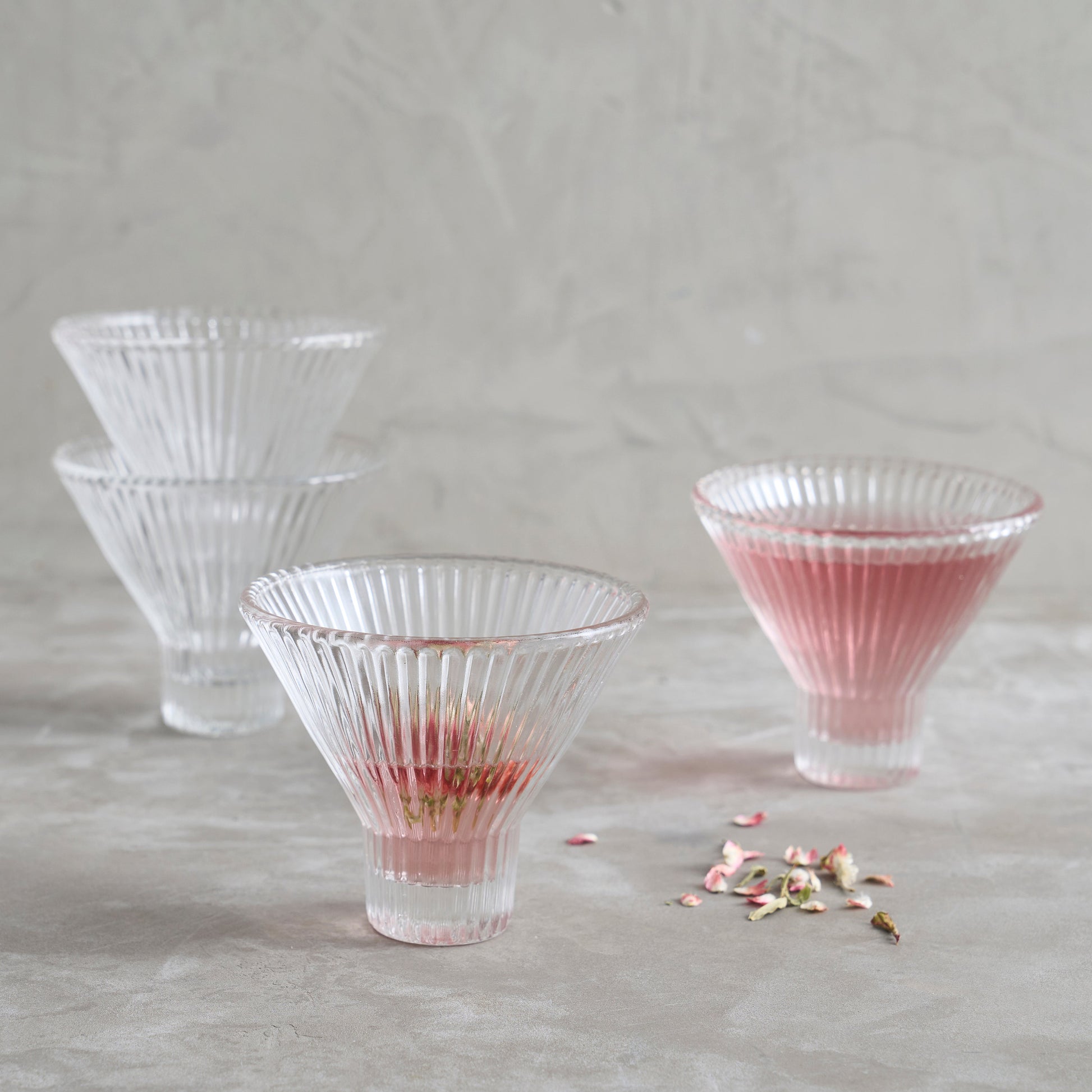 Clear Martini Glasses - Set of 4 - elizabeth + Bern