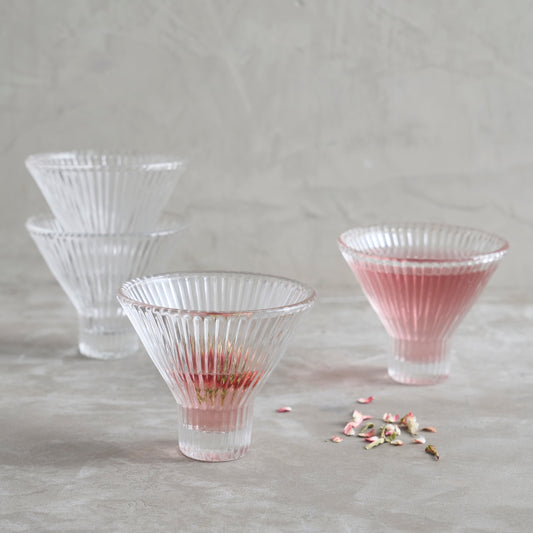 Clear Martini Glasses - Set of 4 - elizabeth + Bern