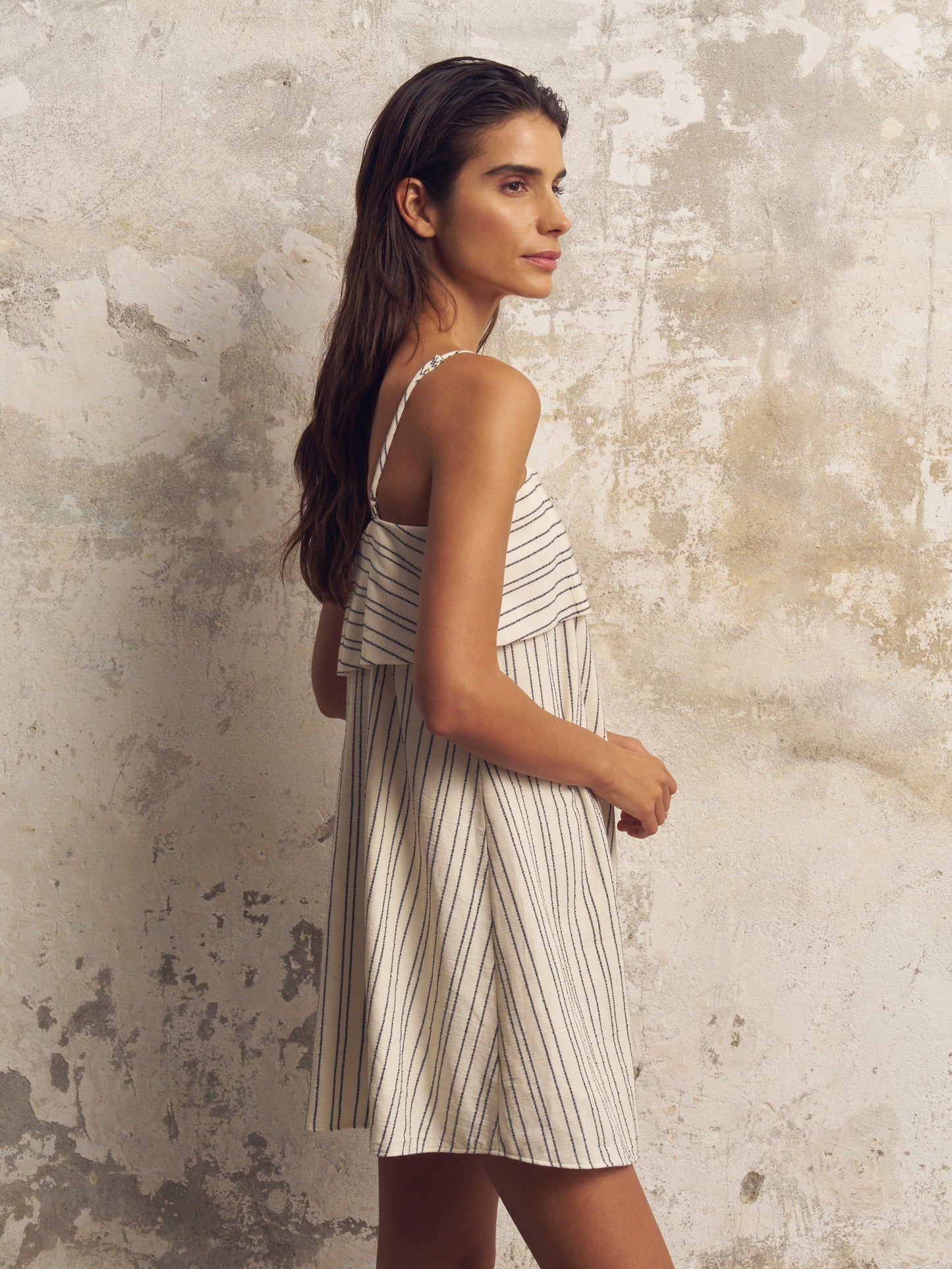 Puglia Stripes Mini Dress - Navy - elizabeth + Bern