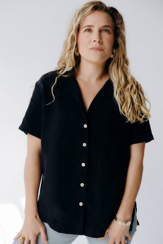 Washable Silk Button Down Shirt - elizabeth + Bern