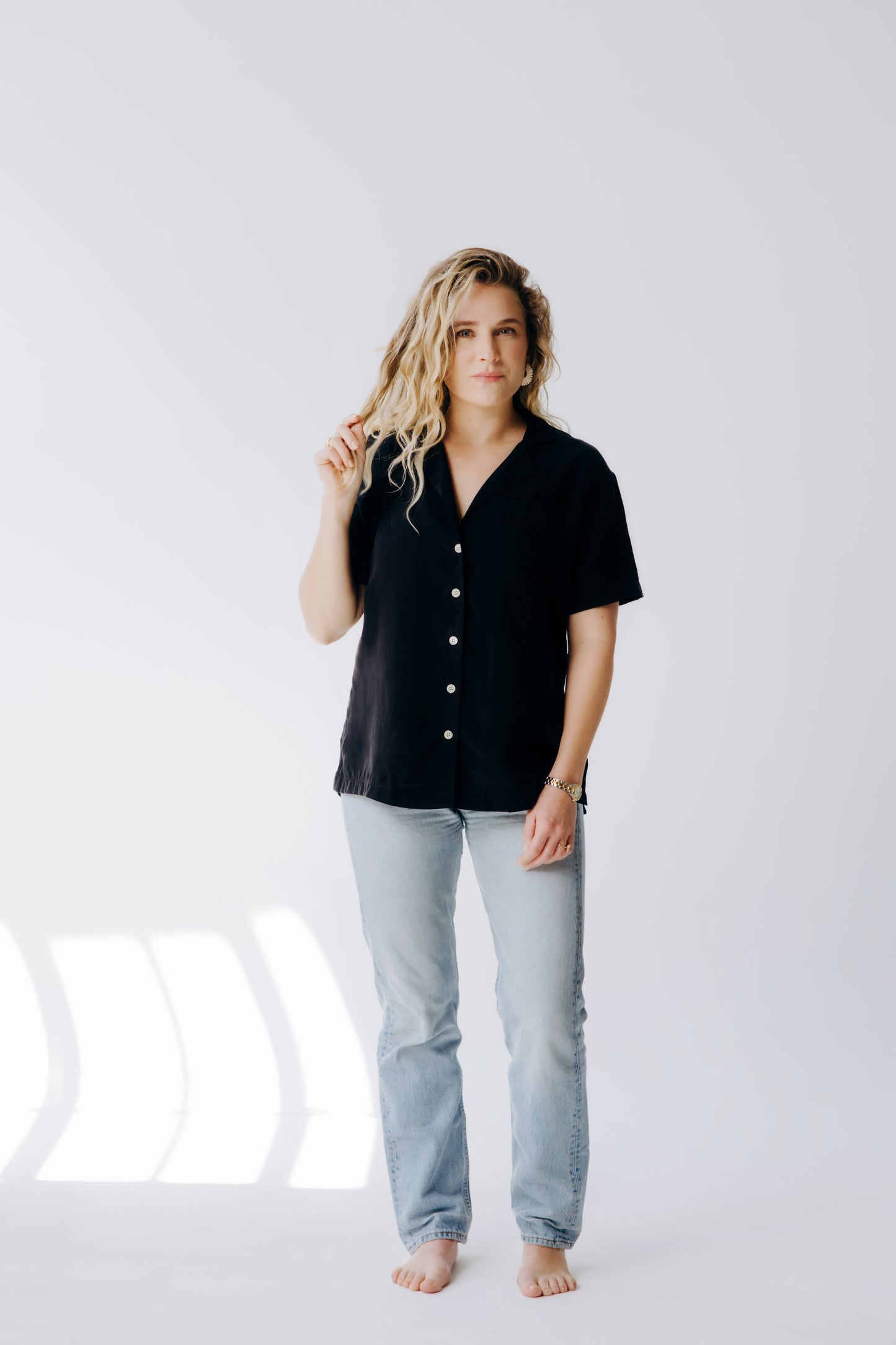 Washable Silk Button Down Shirt - elizabeth + Bern