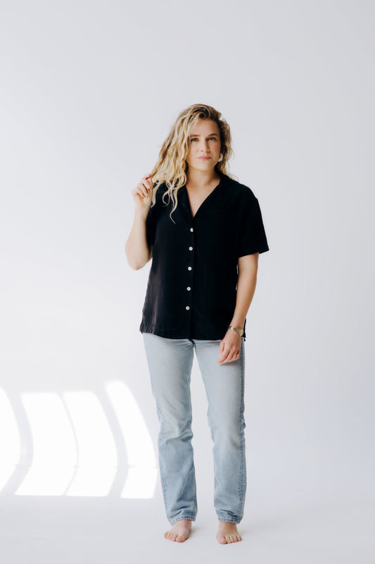 Washable Silk Button Down Shirt - elizabeth + Bern