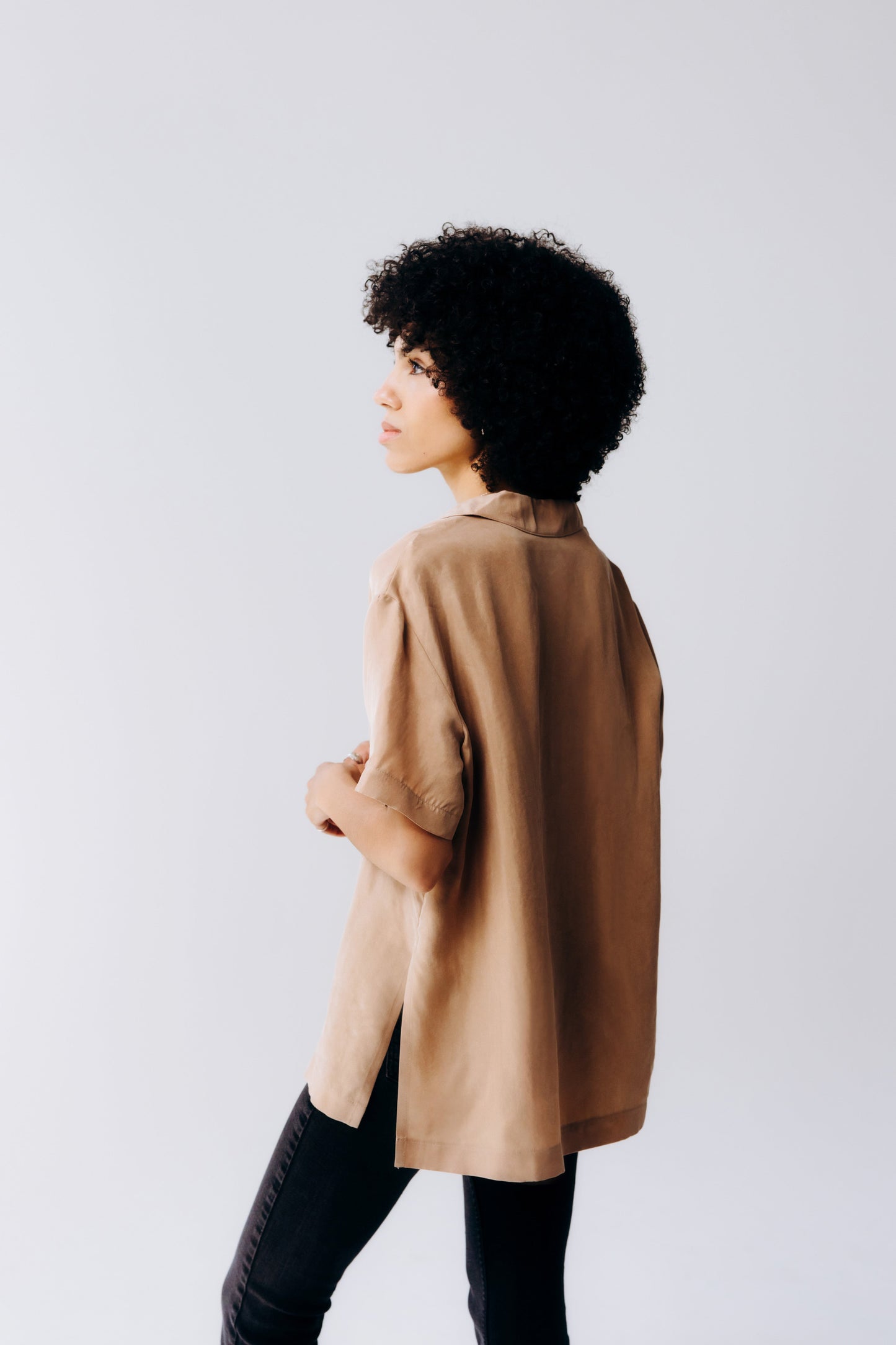 Washable Silk Button Down Shirt - elizabeth + Bern