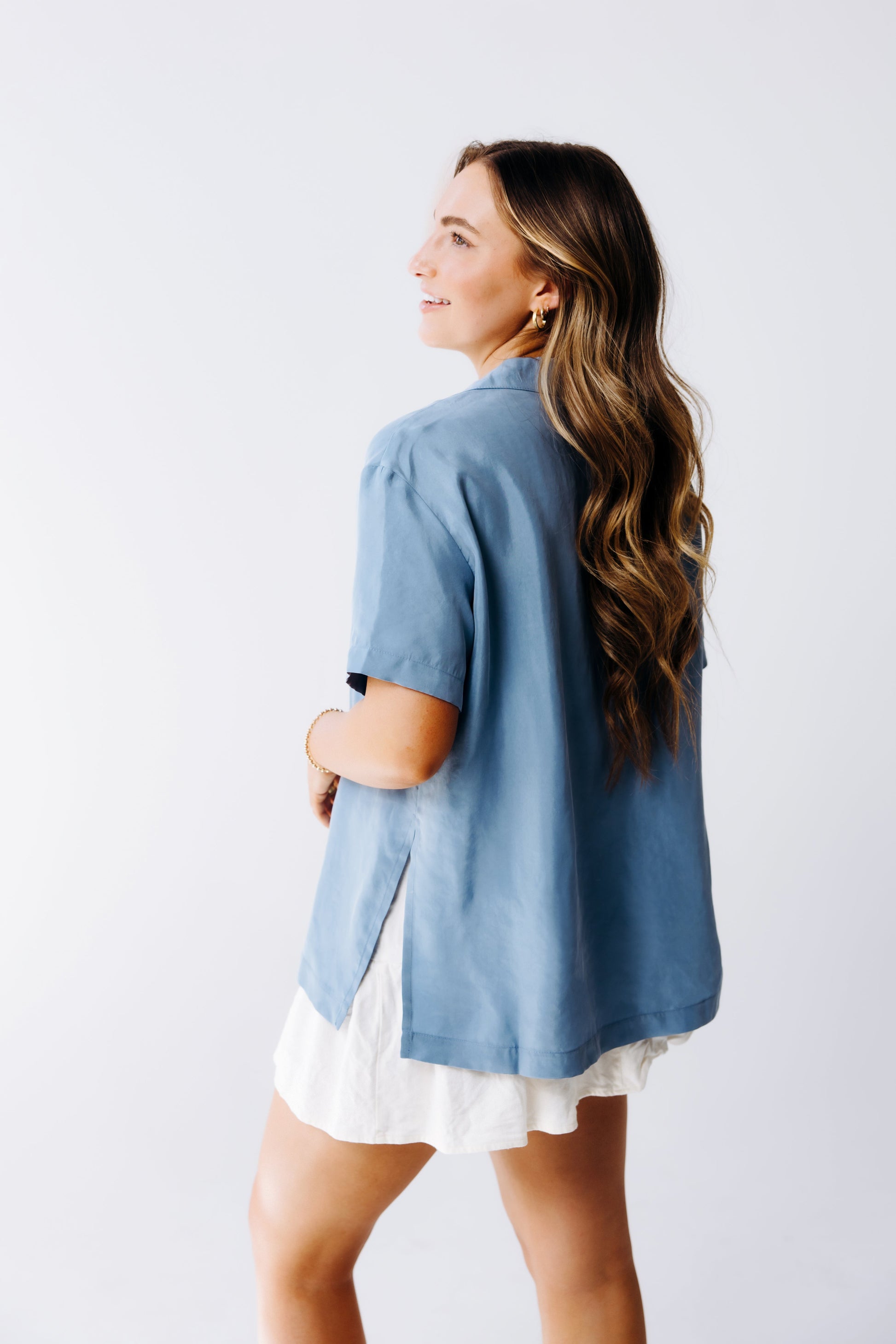 Washable Silk Button Down Shirt - elizabeth + Bern