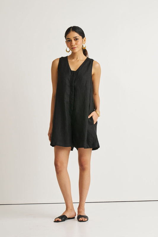 Romp and Play Romper in Black - elizabeth + Bern