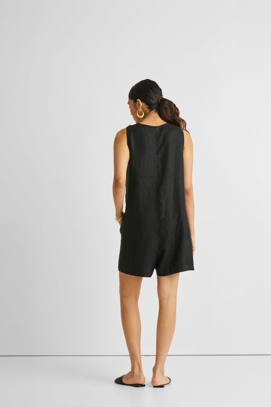 Romp and Play Romper in Black - elizabeth + Bern