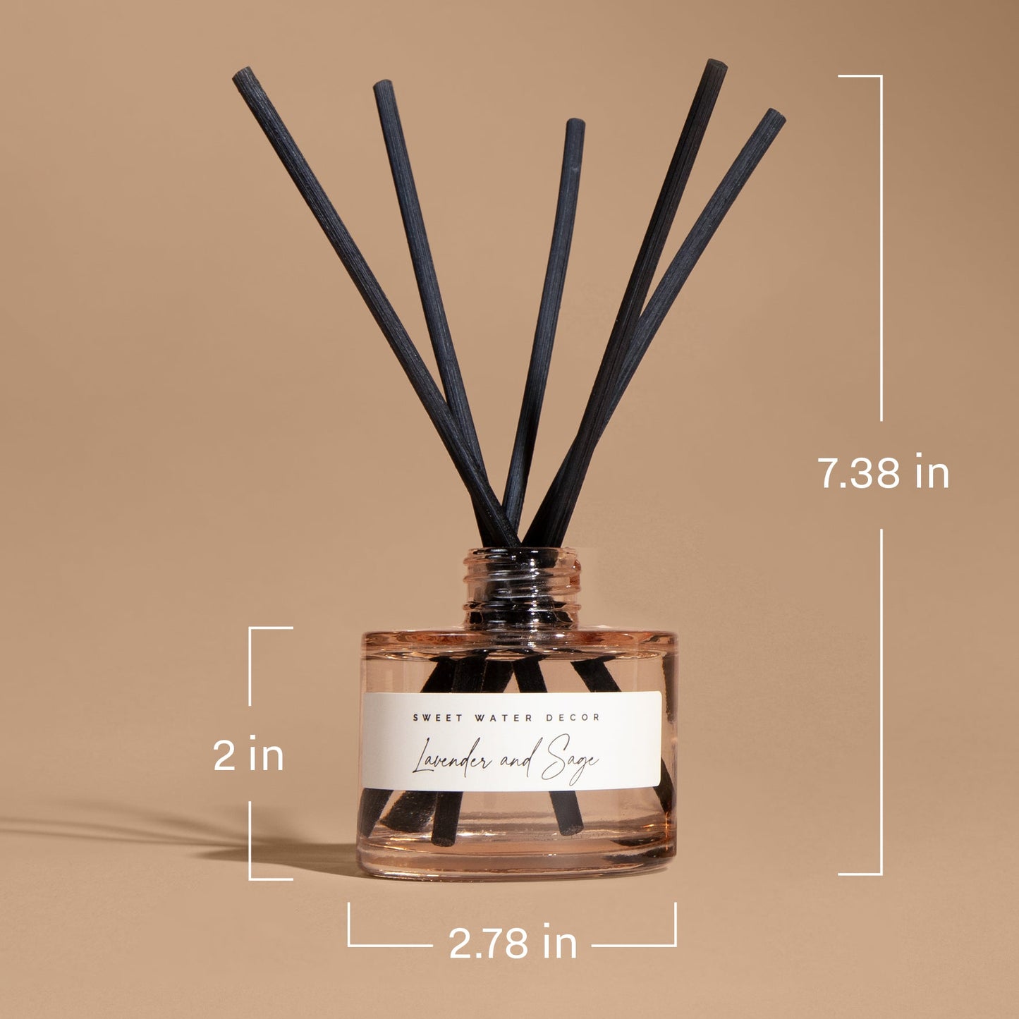 Palo Santo Patchouli Tinted Glass Jar Reed Diffuser - elizabeth + Bern