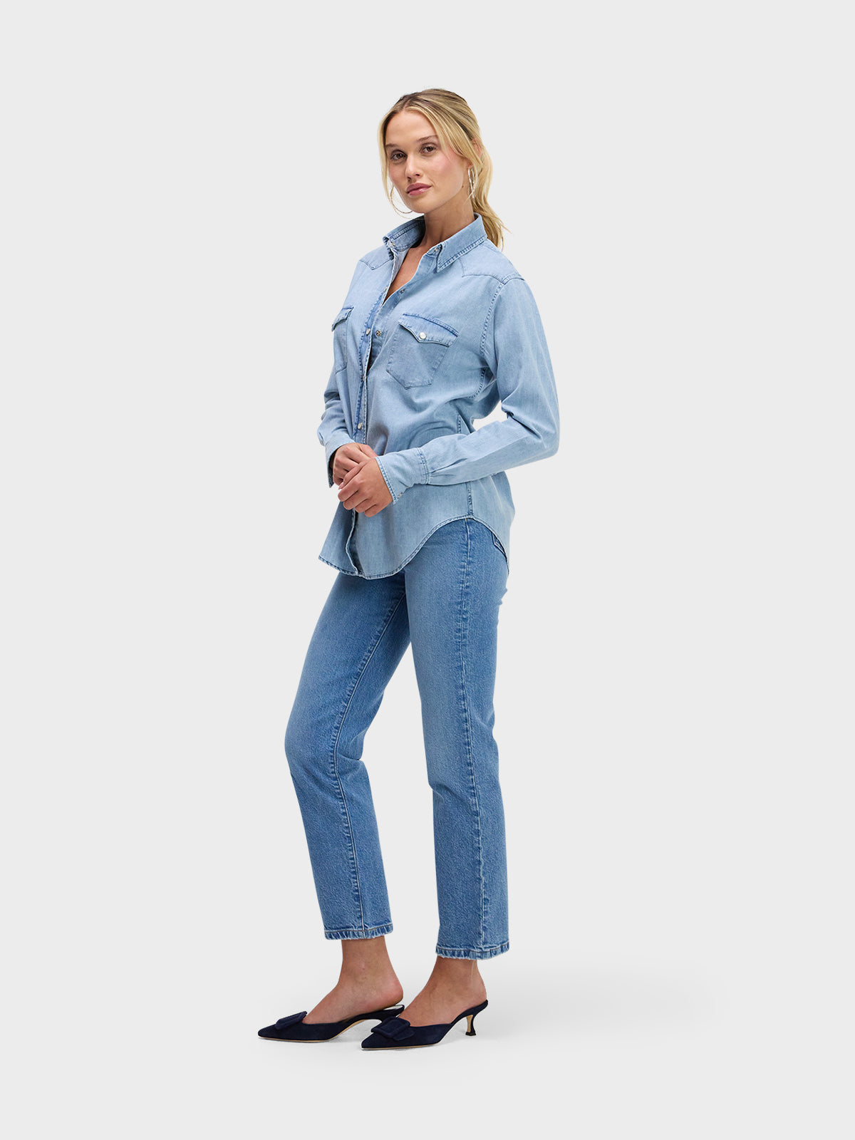 BLUE DENIM WESTERN SHIRT: LONESOME DOVE