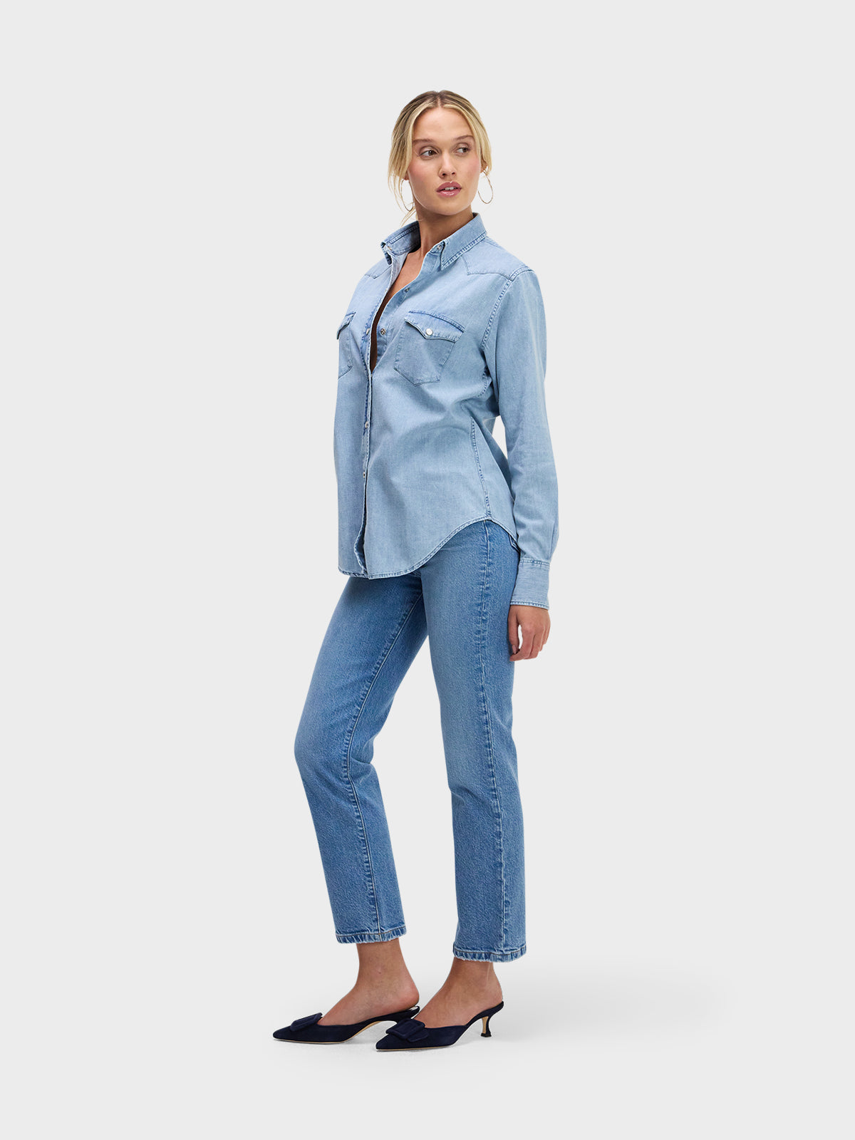 BLUE DENIM WESTERN SHIRT: LONESOME DOVE