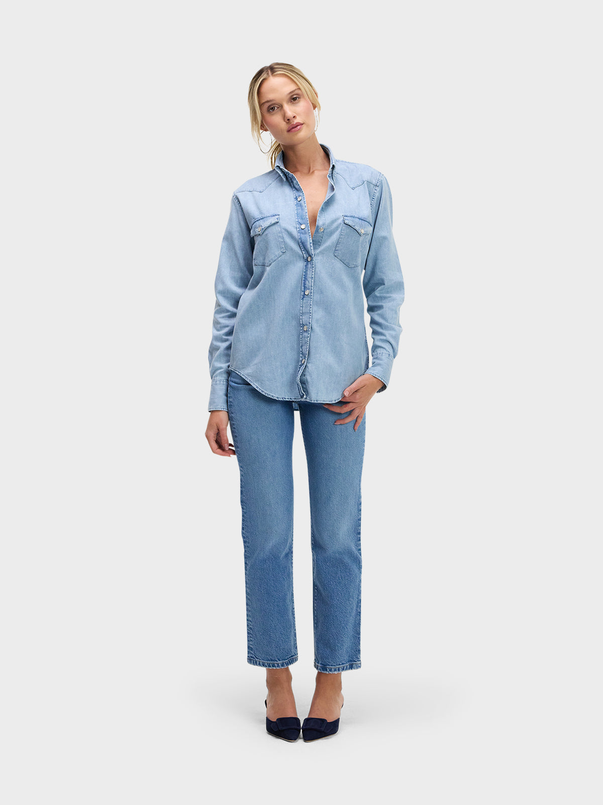 BLUE DENIM WESTERN SHIRT: LONESOME DOVE