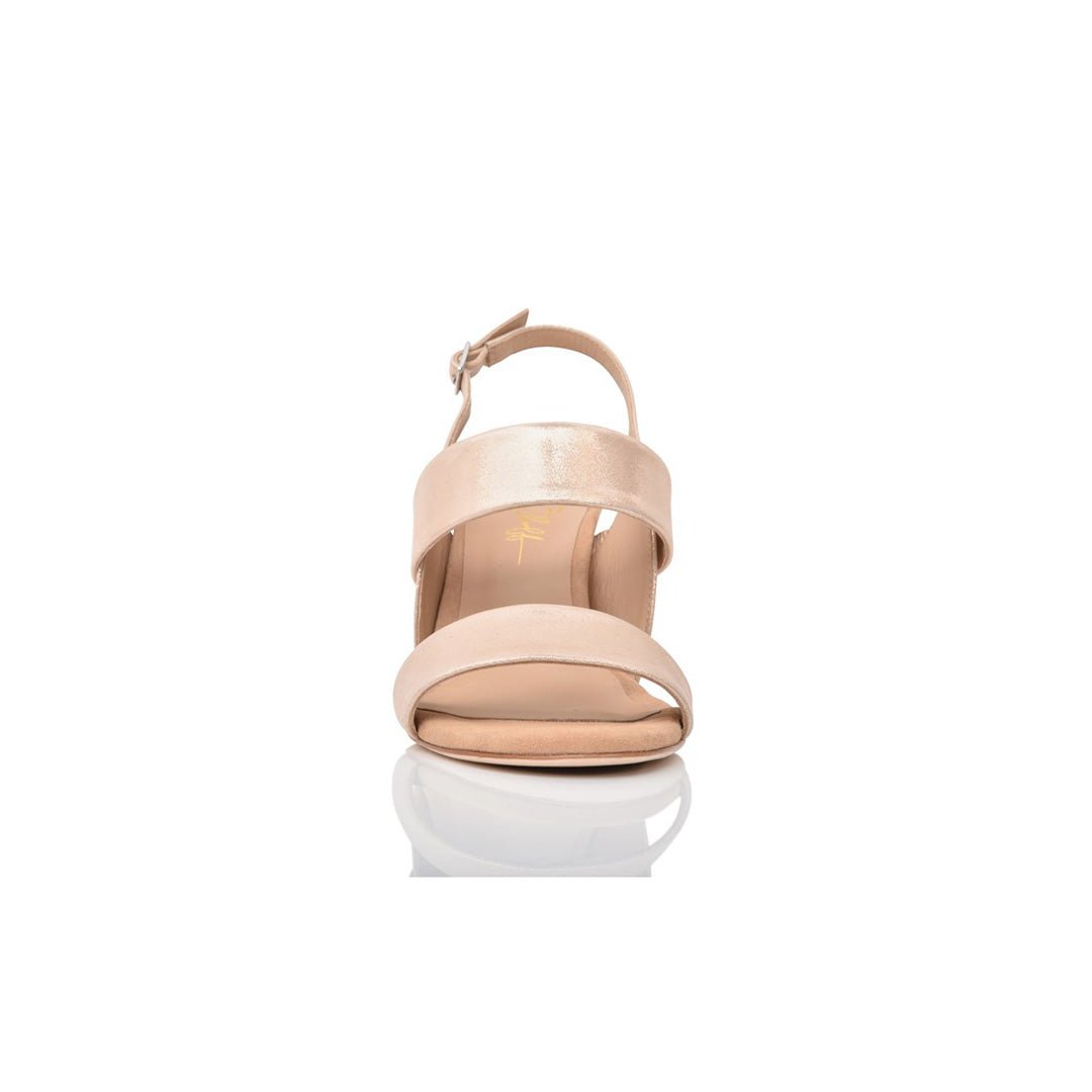 Fortune Fawn Shimmer Suede Sandal - elizabeth + Bern