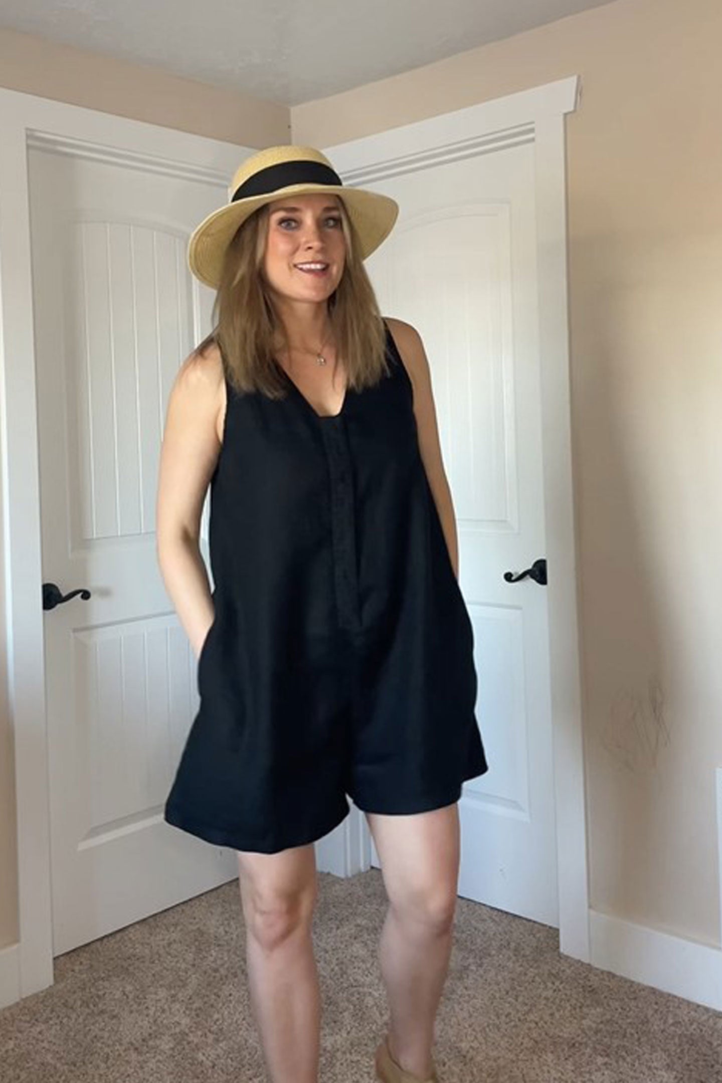 Romp and Play Romper in Black - elizabeth + Bern