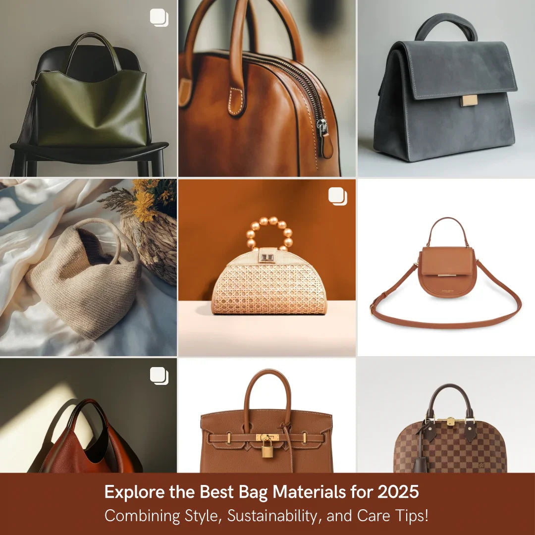Explore the Best Bag Materials for 2025: Combining Style, Sustainability, and Care Tips!.