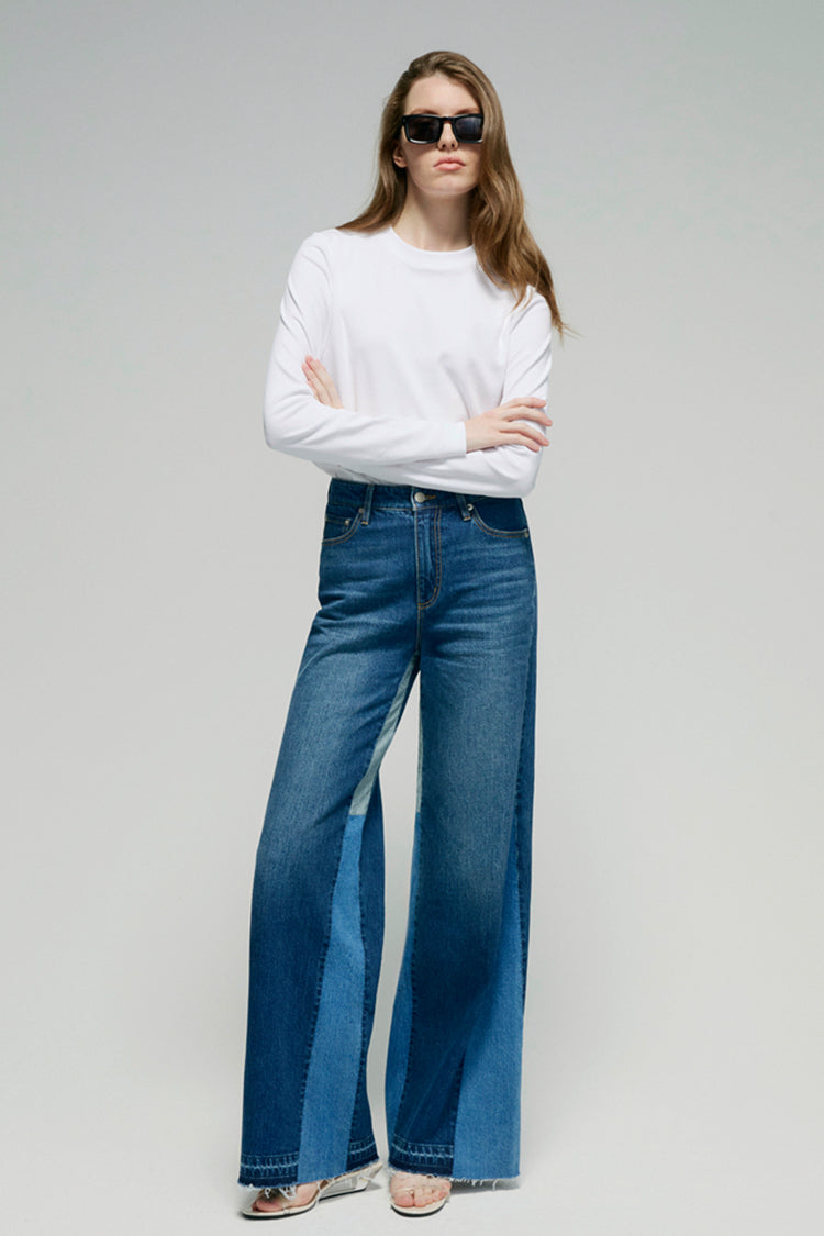 Shadow Split Wideleg Jeans HJ056