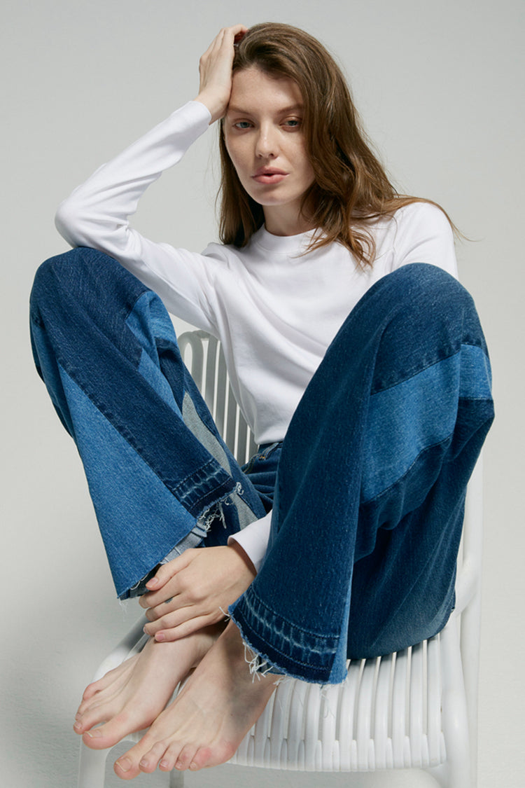 Shadow Split Wideleg Jeans HJ056