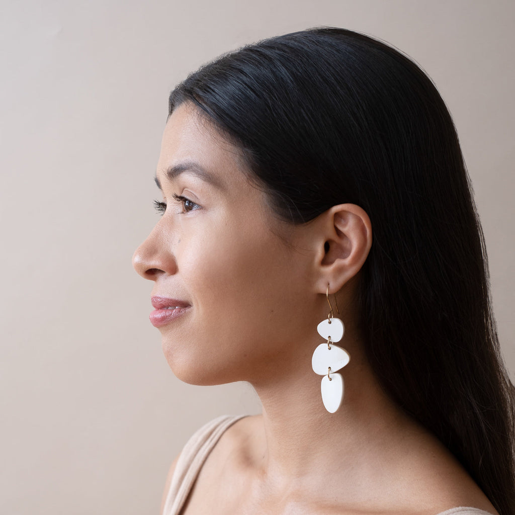 Stacked Stone Earrings